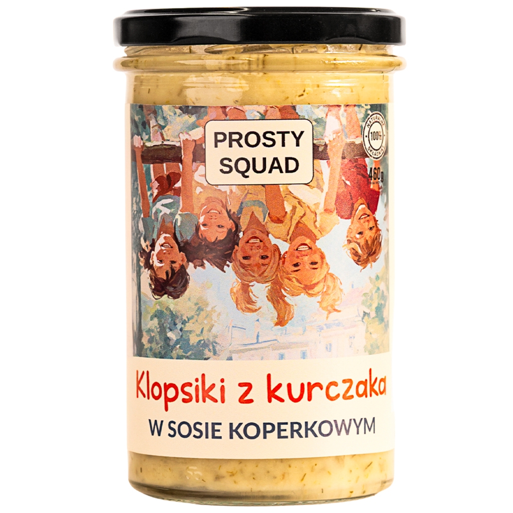 Klopsiki z kurczaka w sosie koperkowym 460g - Prosty Squad