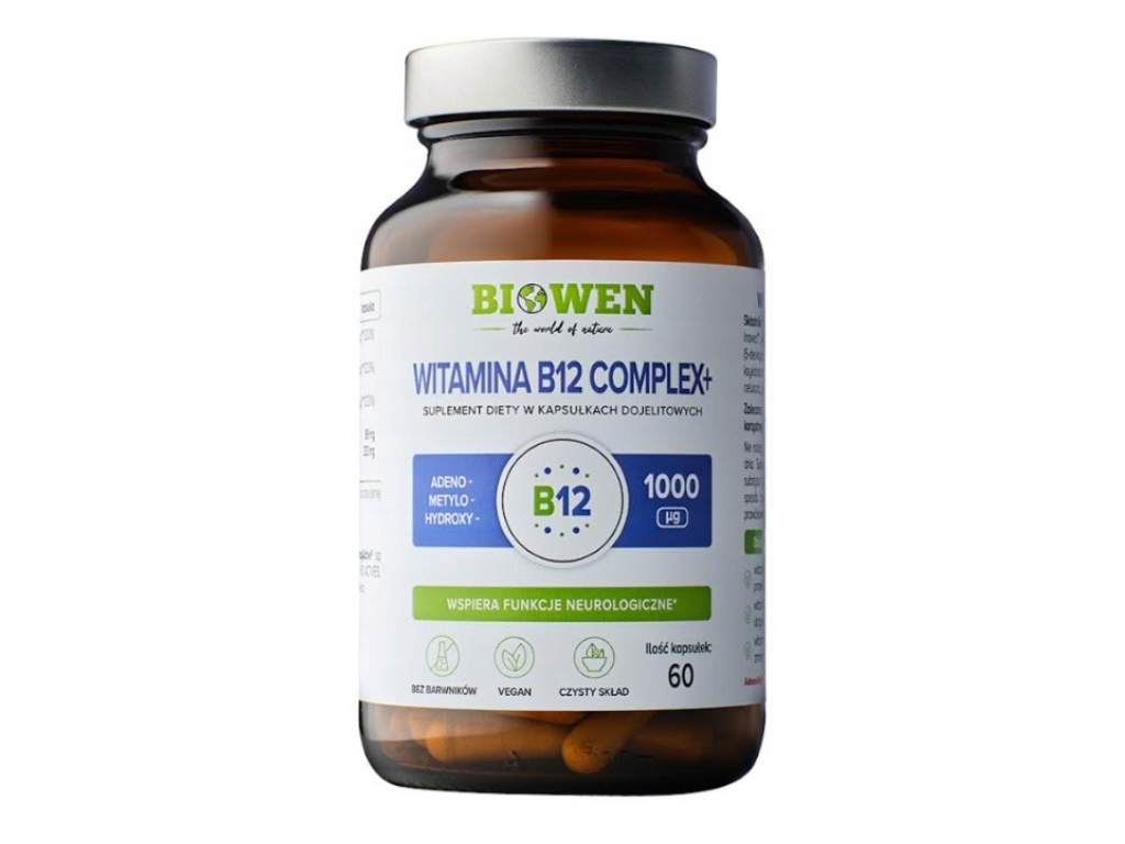 Witamina B12 Complex+ 60 kapsułek - Biowen