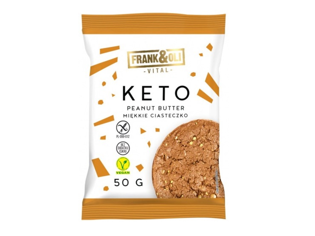 KETO Ciasteczko (masło orzechowe) 50g - FRANK&OLI - Frank&oli