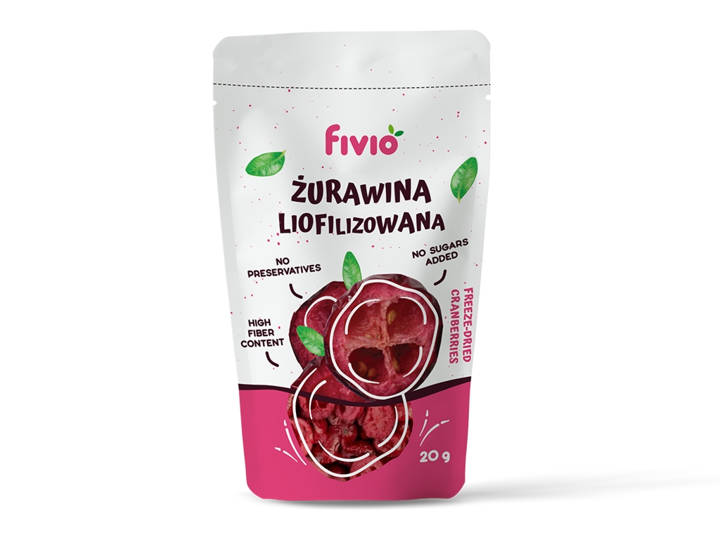Żurawina liofilizowana 20g - Fivio