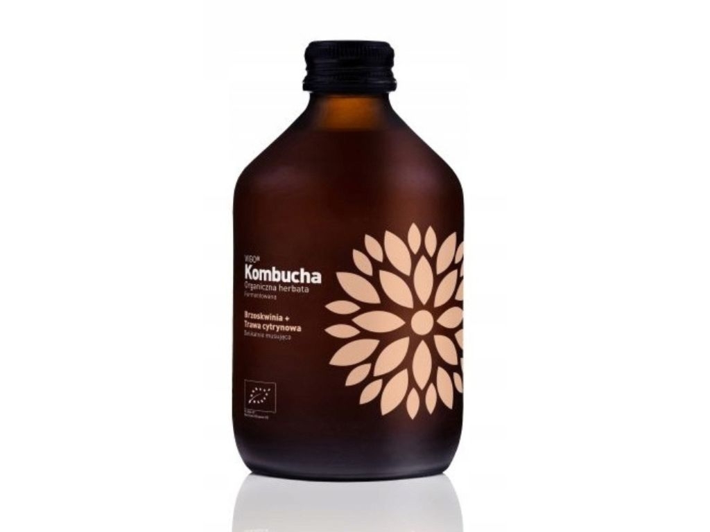 BIO kombucha brzoskwinia trawa cytrynowa 330ml - Vigo