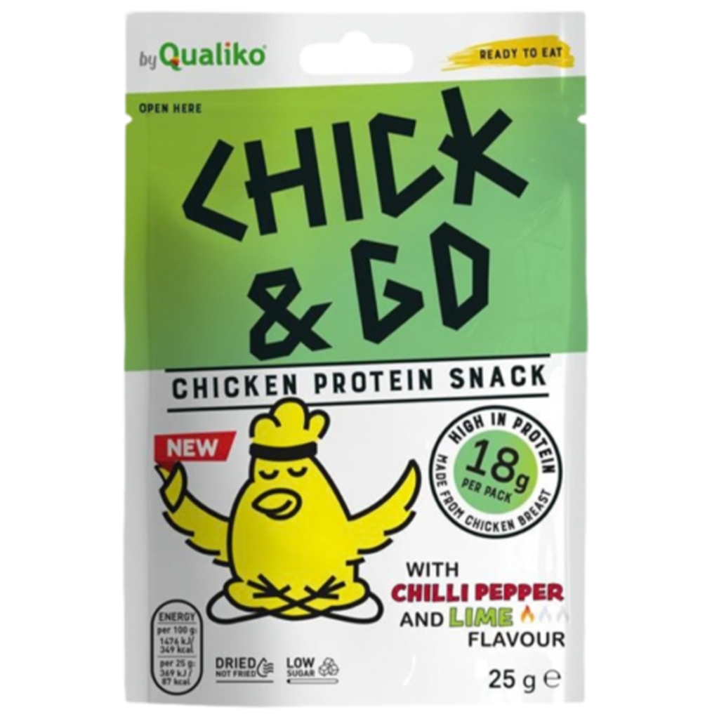 CHICK&GO Suszony kurczak o smaku chilli i limonki 25g - Chick&go