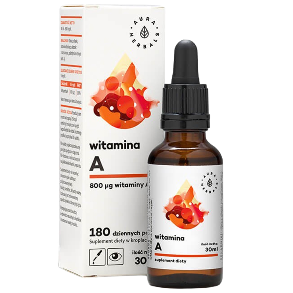 AURA HERBALS Witamina A, krople 30 ml - Aura Herbals