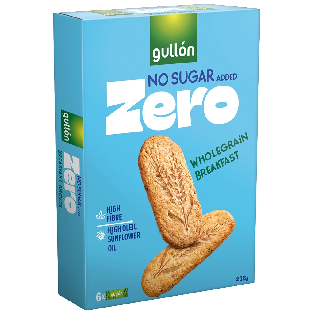 Gullón Ciasteczka ze zbóż pełnoziarnistych bez dodatku cukru 216 g - Gullón