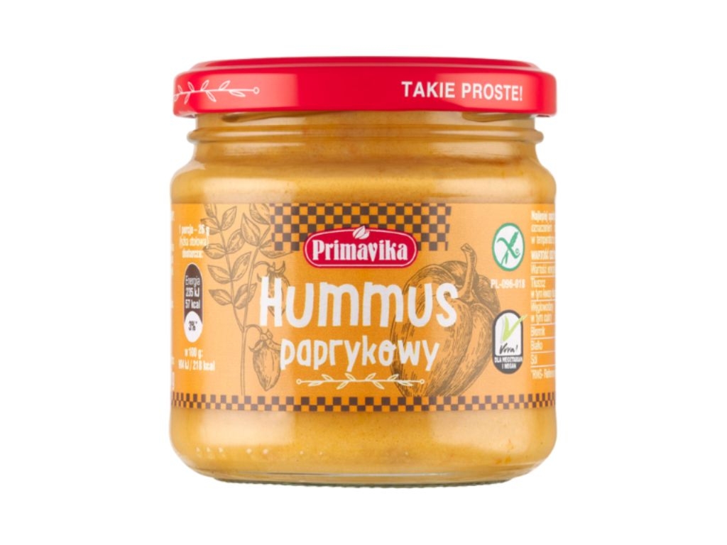 Hummus paprykowy pasta kanapkowa 160g - Primavika