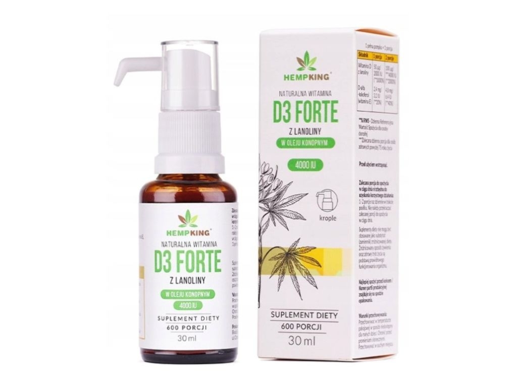 Witamina D3 Forte w kroplach 30ml - Hempking
