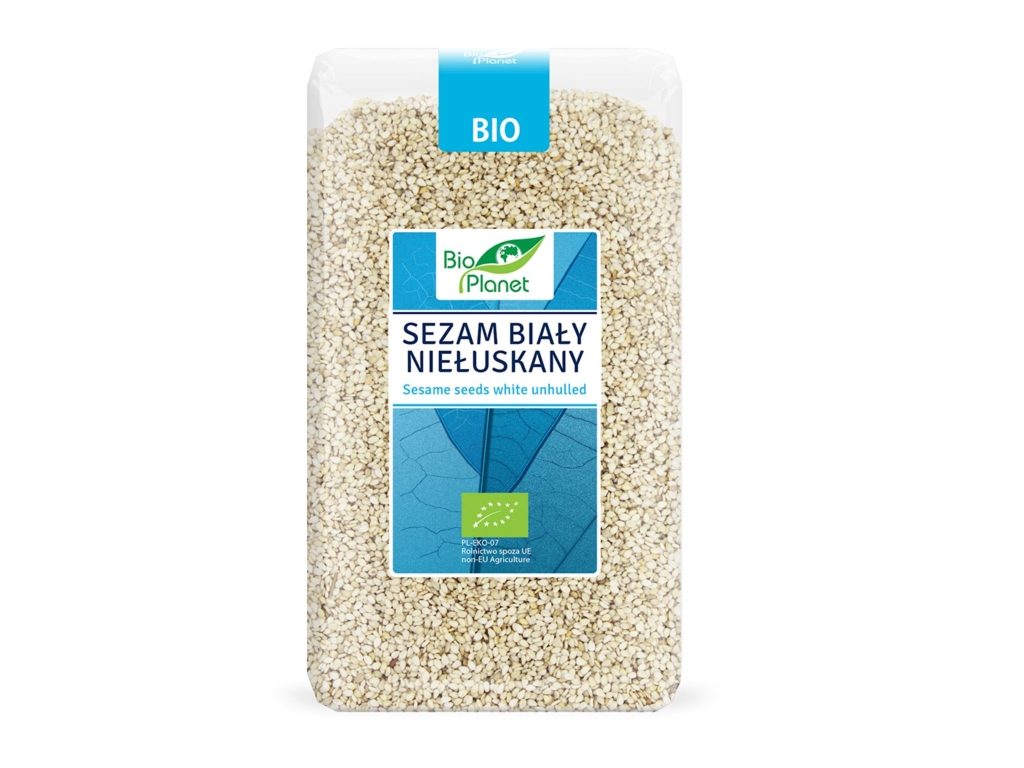 BIO Sezam biały niełuskany 1kg BIO PLANET - Bio Planet