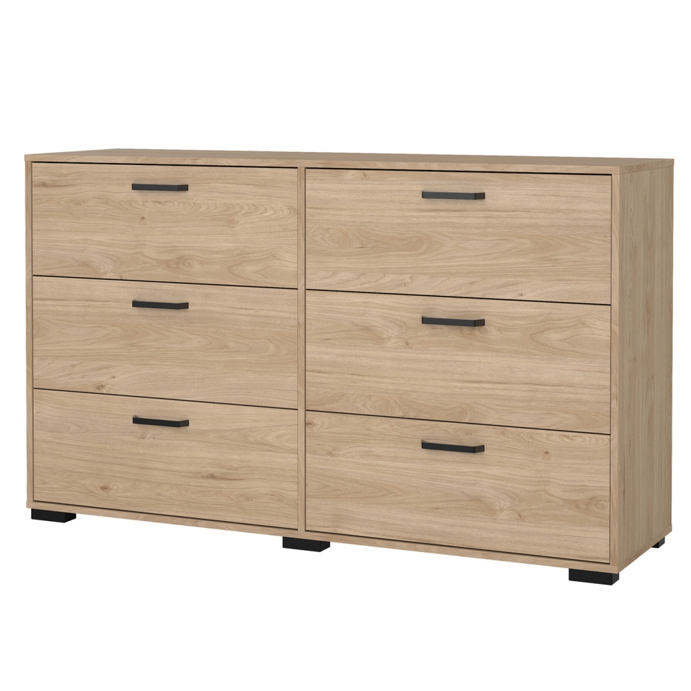 Komoda z szufladami jackson hickory mat 139 cm Sofia