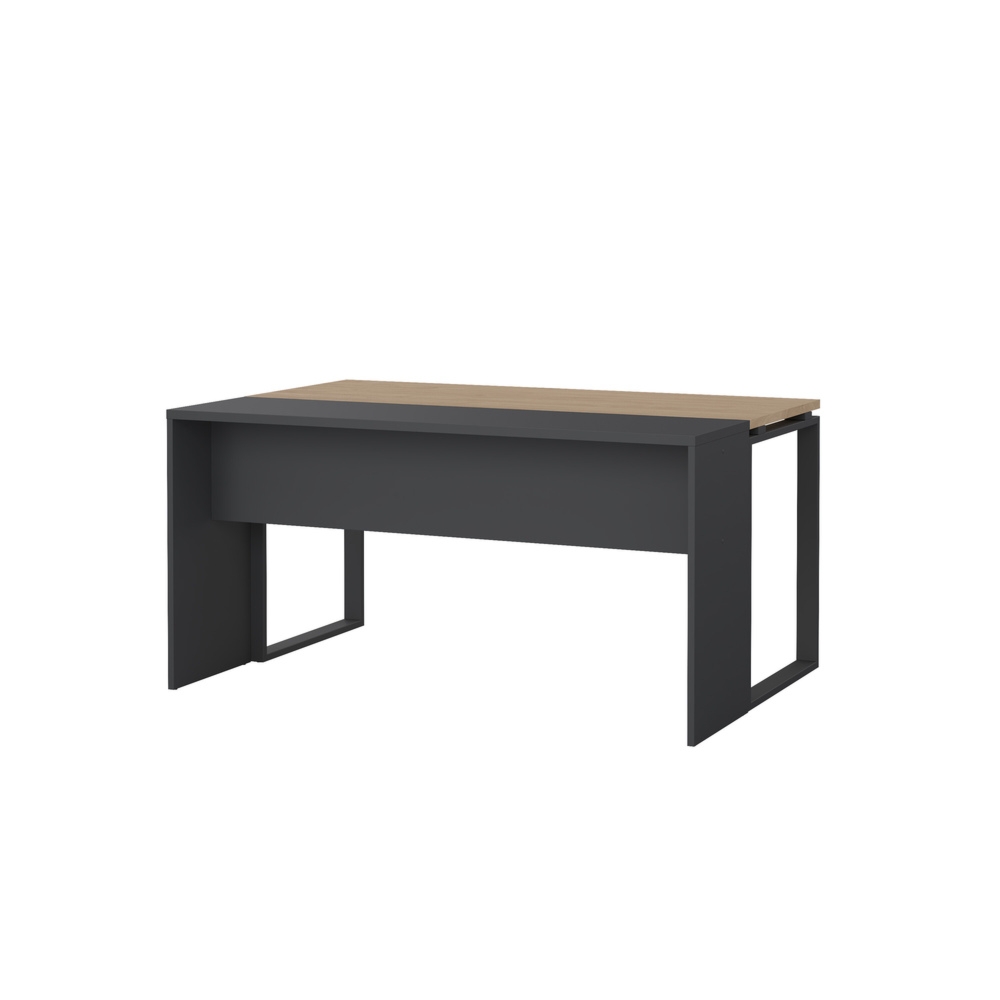 Biurko z przedłużeniem Sign 150 cm, jackson hickory, szary mat