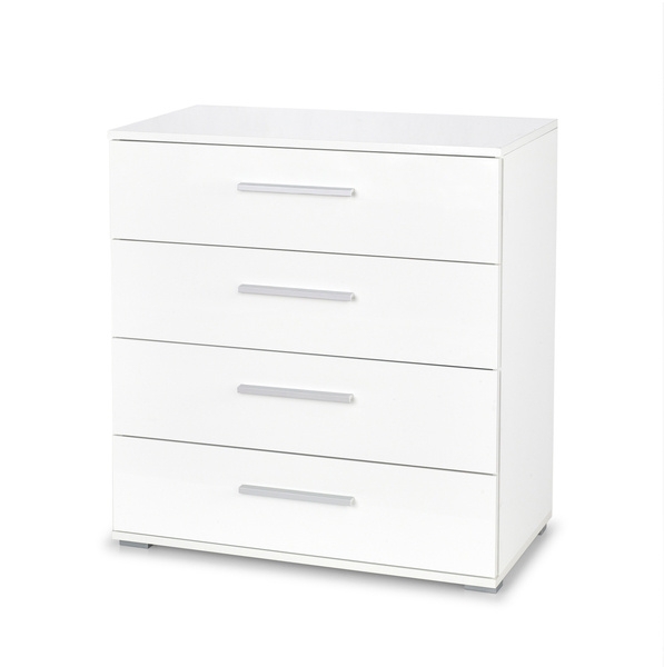 Komoda z szufladami biała mat / wysoki połysk 40 cm Lima