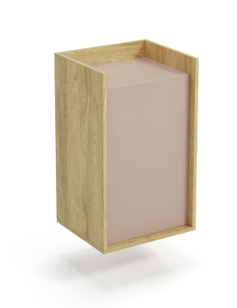 Szafka modułowa 1D hikora naturalna / różowa mat 41 cm Mobius