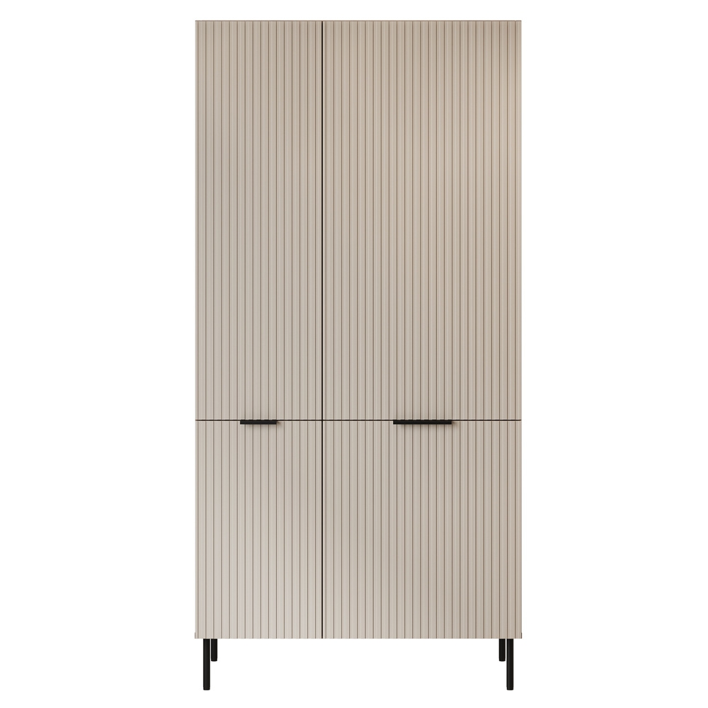 Szafa dwudrzwiowa kaszmir / orzech warmia mat 90 x 185 cm Reno High glossy furniture