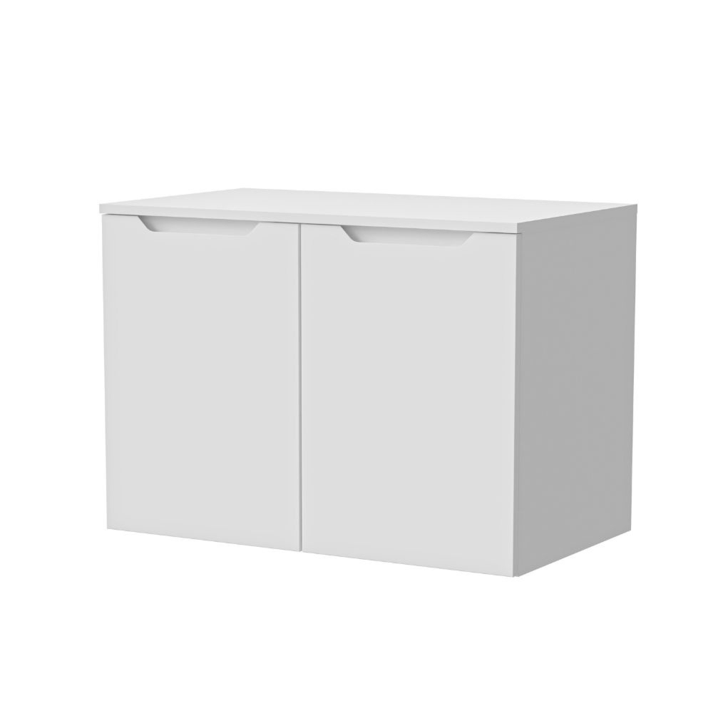 Szafka pod umywalkę z drzwiami biała mat 80 cm Noma