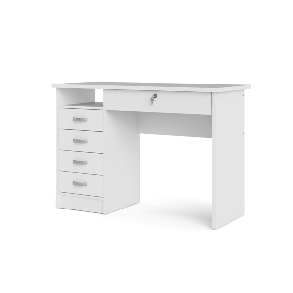 Biurko z szufladamii białe mat 109 cm Function