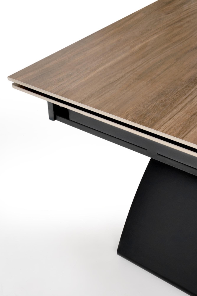 Stół rozkładany orzech / czarny mat 180 - 260 x 90 cm Hilario