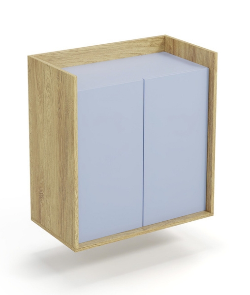 Szafka modułowa 2D hikora naturalna / niebieska mat 41 cm Mobius