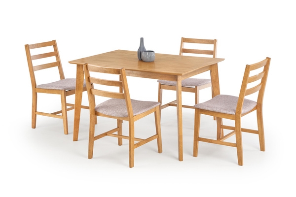 Zestaw mebli do jadalni naturalny / mokka 120 x 80 cm Cordoba