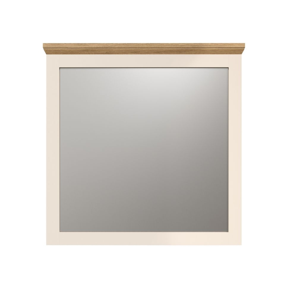 Lustro w ramie kaszmir / dąb kamienny mat 70 x 70 cm Oxford