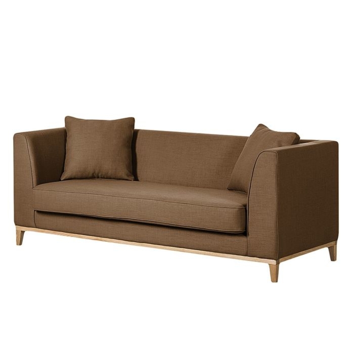 Sofa 3-osobowa tapicerowana brązowa Lily