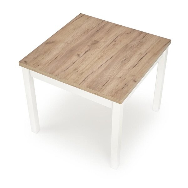 Stół rozkładany dąb craft / biały mat 90 - 125 x 90 cm Tiago Kwadrat