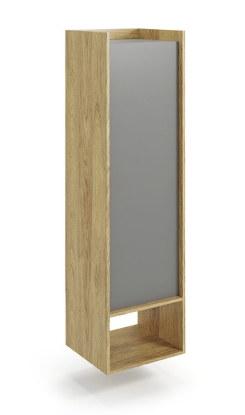 Regał modułowy hikora naturalna / szary mat 50 x 41 x 179 cm Mobius