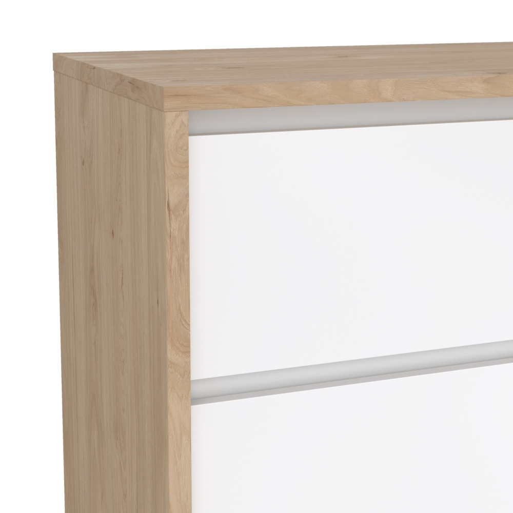 Komoda z szufladami i drzwiami jackson hickory / biały wysoki połysk 119 cm Next