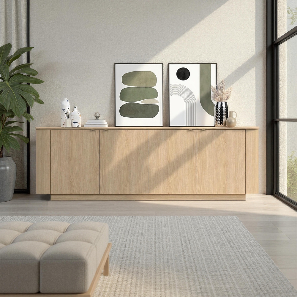 Komoda z drzwiami dąb lindberg mat 230 cm Nordi