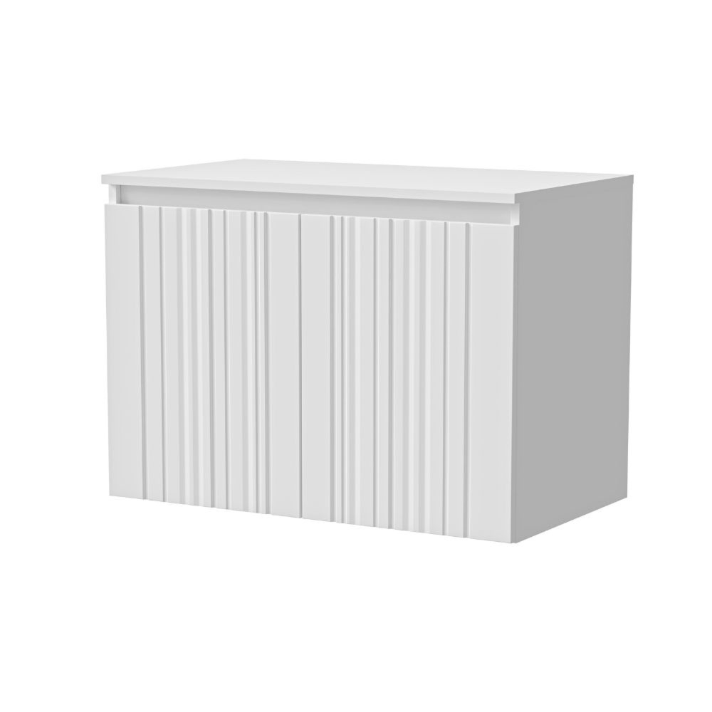 Szafka pod umywalkę z drzwiami biała mat 80 cm Alba