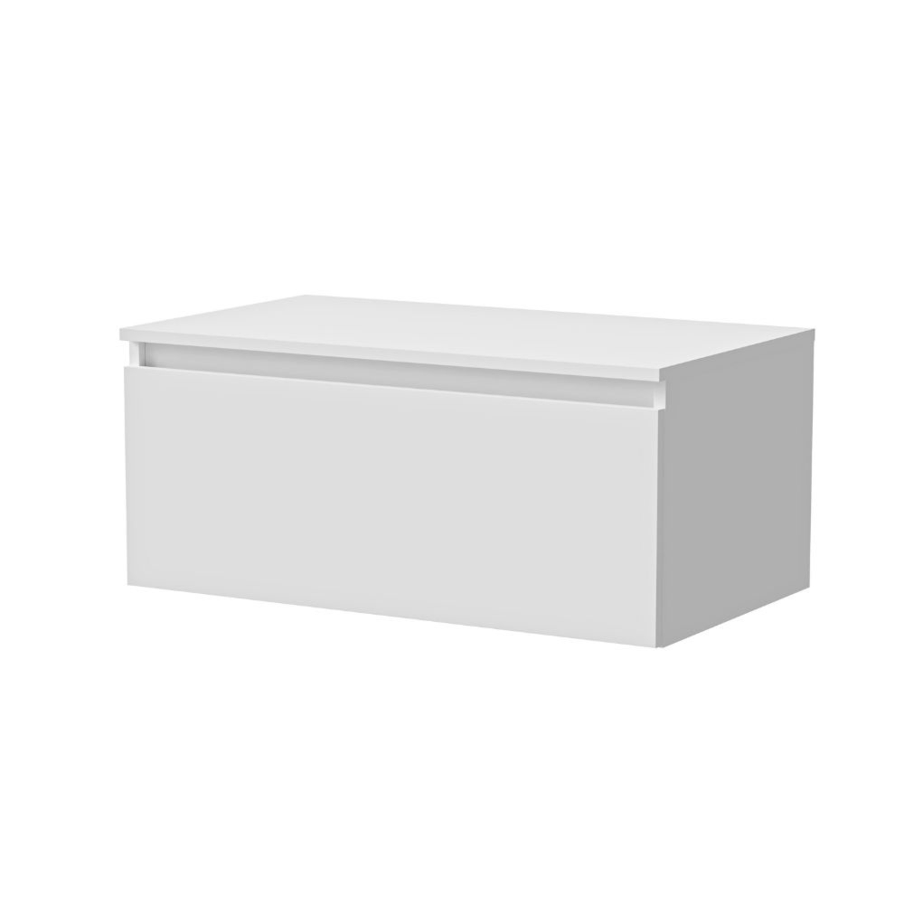 Szafka pod umywalkę z szufladą biała mat 80 cm Nelia