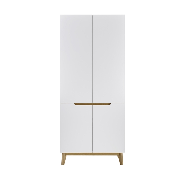Szafa do przedpokoju biała / dąb mat 85 x 196 cm Malmo Fato Luxmeble
