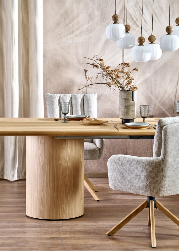 Stół rozkładany dąb naturalny mat 200 - 300 x 100 cm Everest