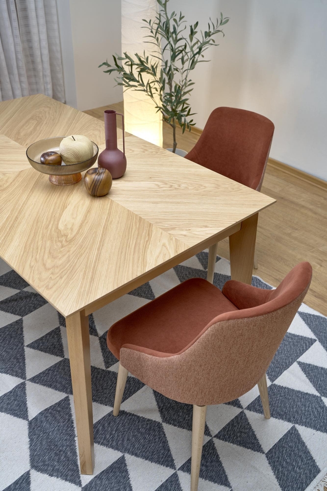 Stół rozkładany dąb naturalny mat 160 - 240 x 90 cm Edmondo