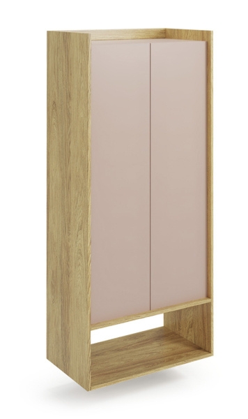 Regał modułowy hikora naturalna / antyczny róż mat 78 x 41 x 179 cm Mobius