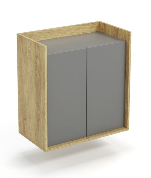 Szafka modułowa 2D hikora naturalna / szara mat 41 cm Mobius