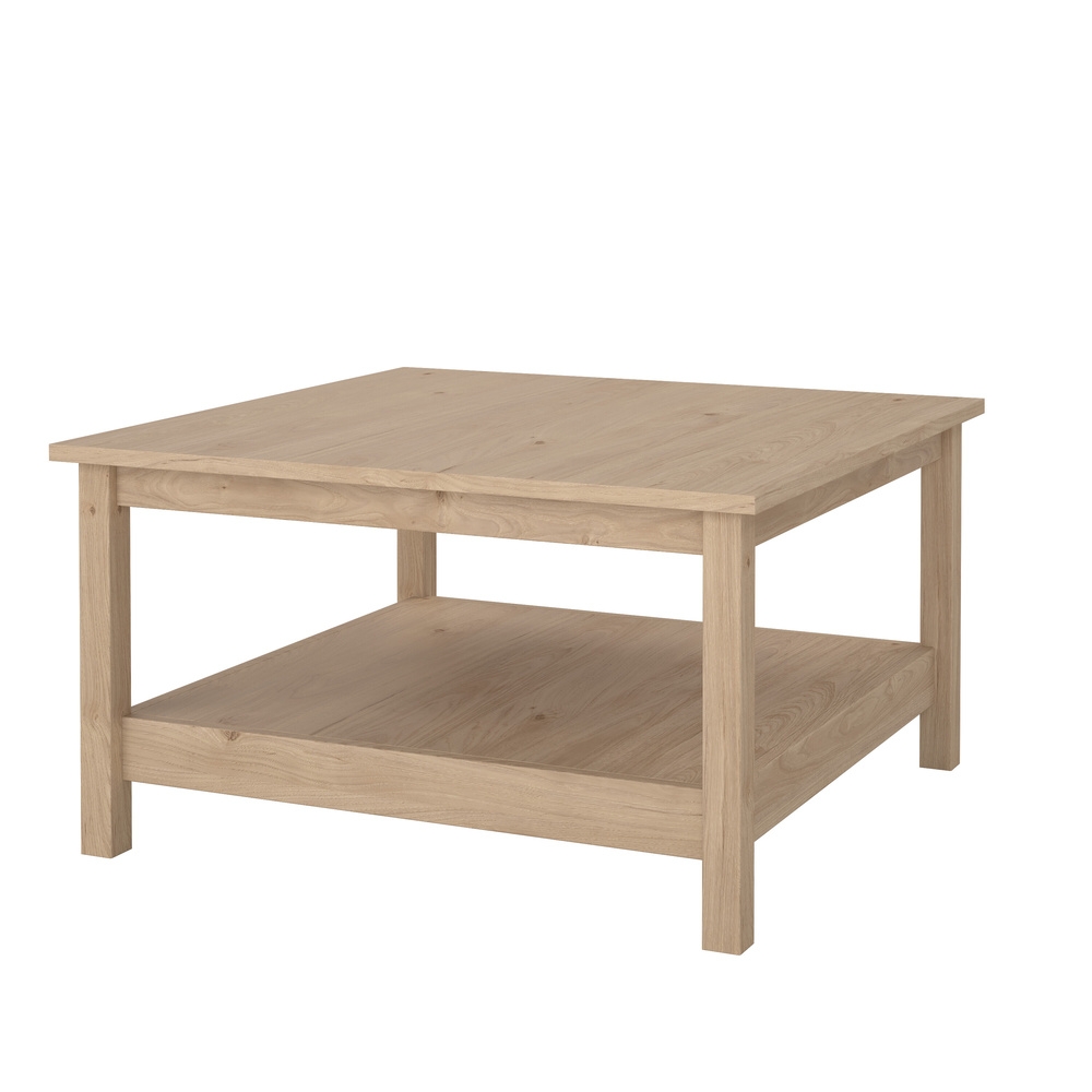 Stolik kawowy z półką jackson hickory mat 81 x 81 cm Madrid Tvilum