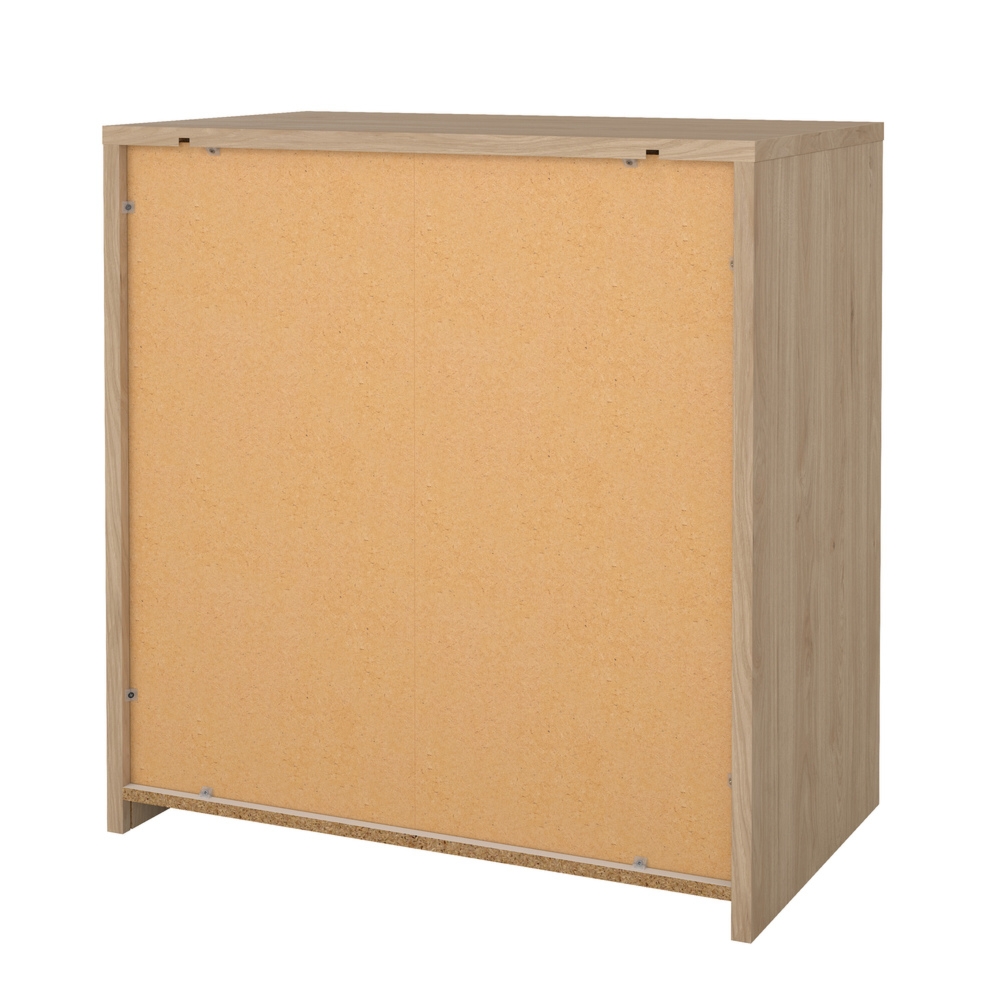Komoda z szufladami jackson hickory / biały wysoki połysk 80 cm Next