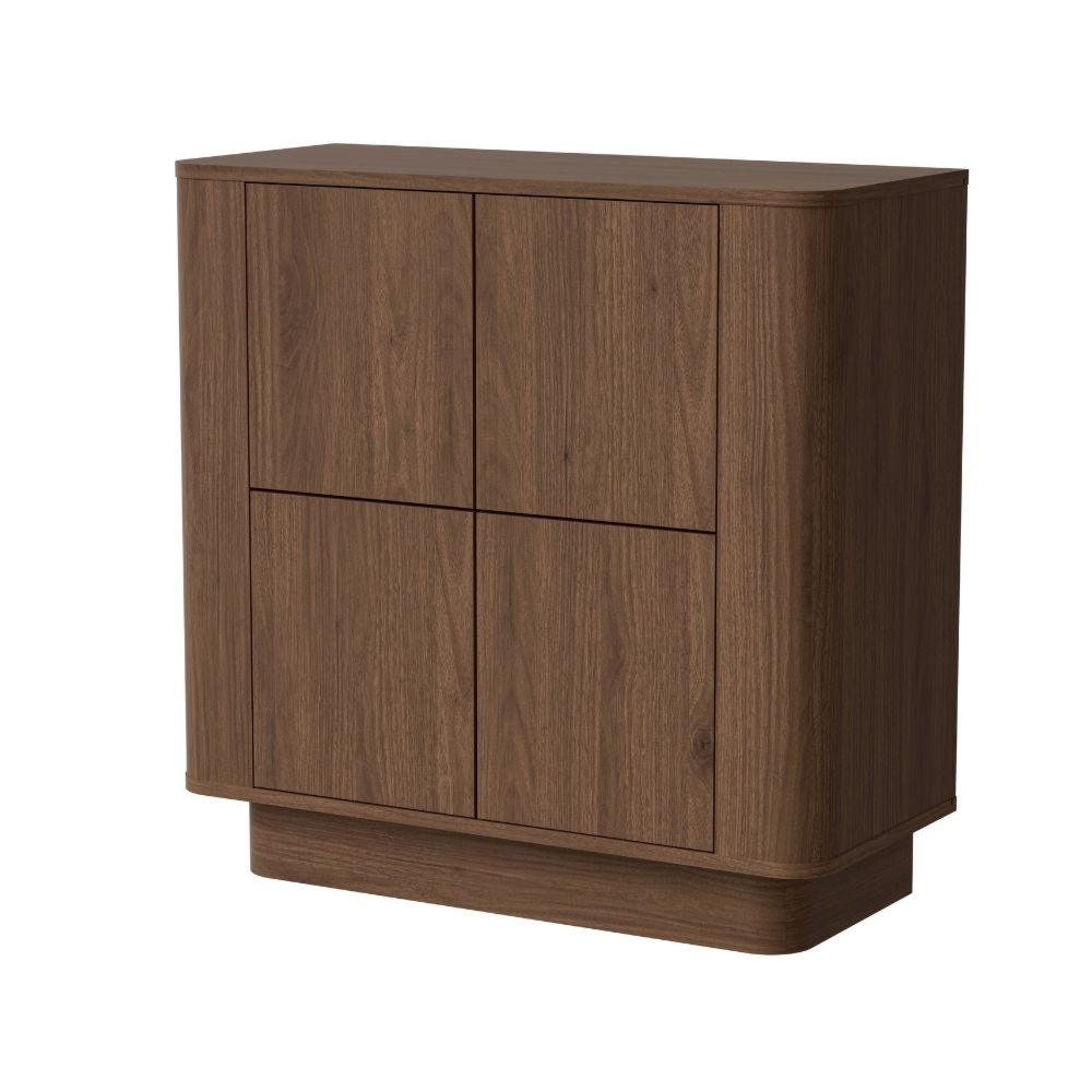 Komoda z drzwiami orzech elegant mat 80 cm Lunaro