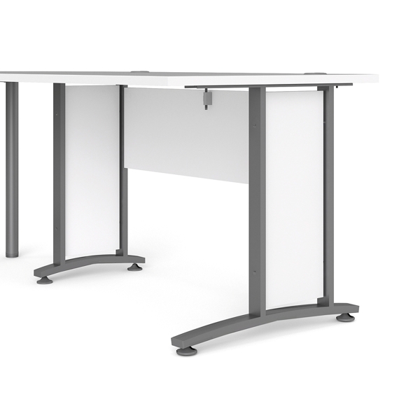 Biurko narożne białe mat 230 cm Prima