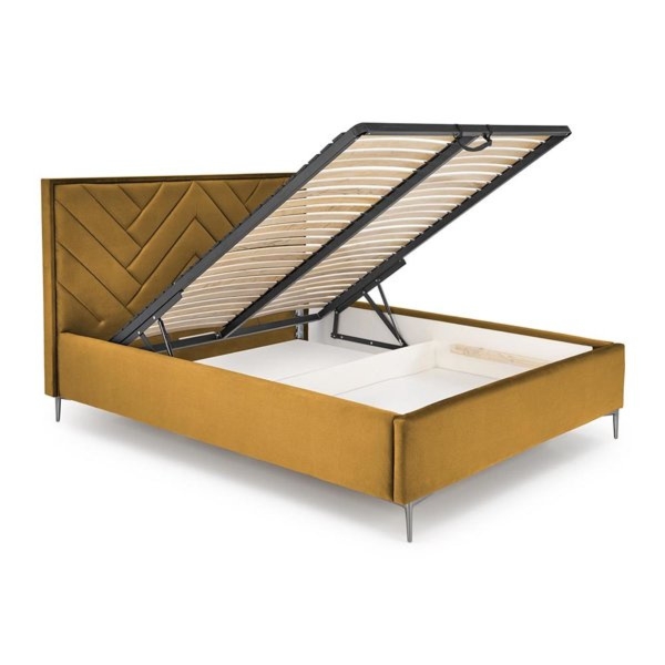 Zagłówek do łóżka musztardowy 175×120 cm Modulo W1