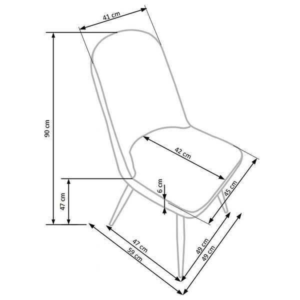 Krzesło do jadalni tapicerowane kremowe K214 Style furniture