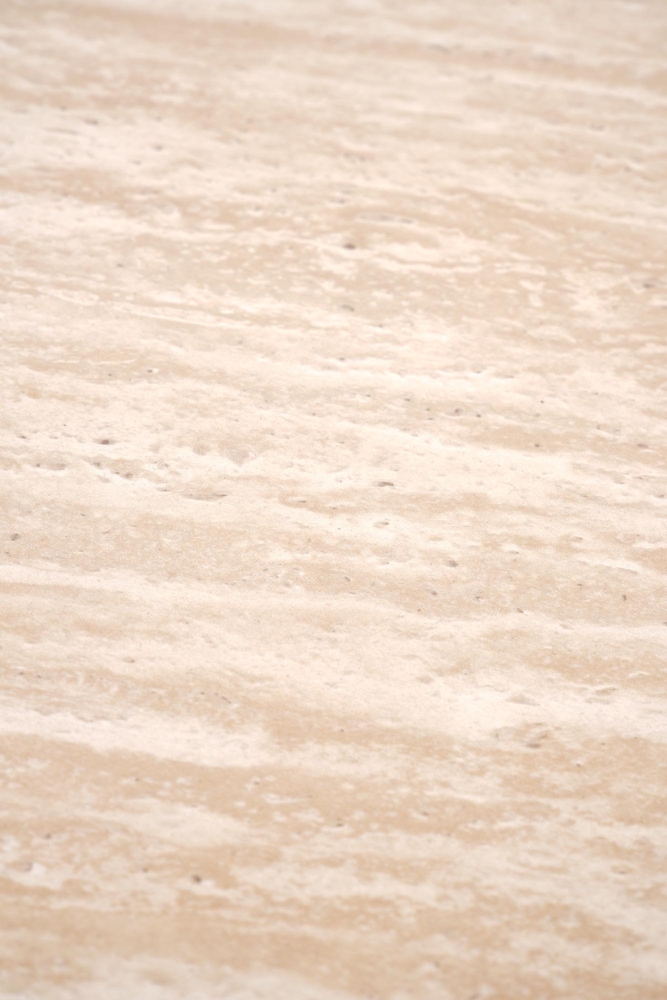 Stolik kawowy okrągły trawertyn / orzech mat 50 cm Dorotea S