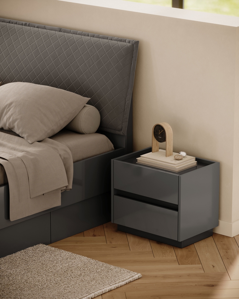 Szafka nocna antracyt / grafit mat 50 cm Teo