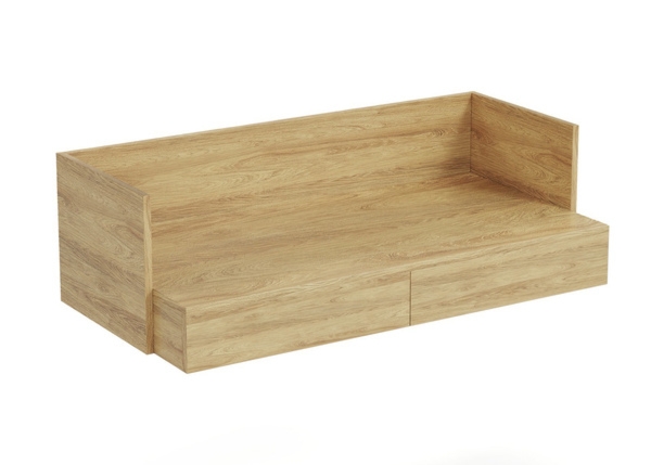 Blat do biurka do biurka modułowego z szufladami hikora naturalna mat 55 cm Mobius