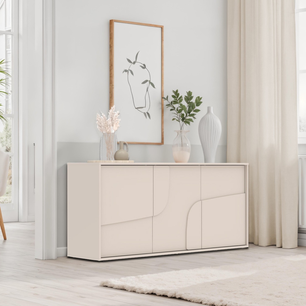 Komoda z drzwiami kaszmir mat 155 cm Muna