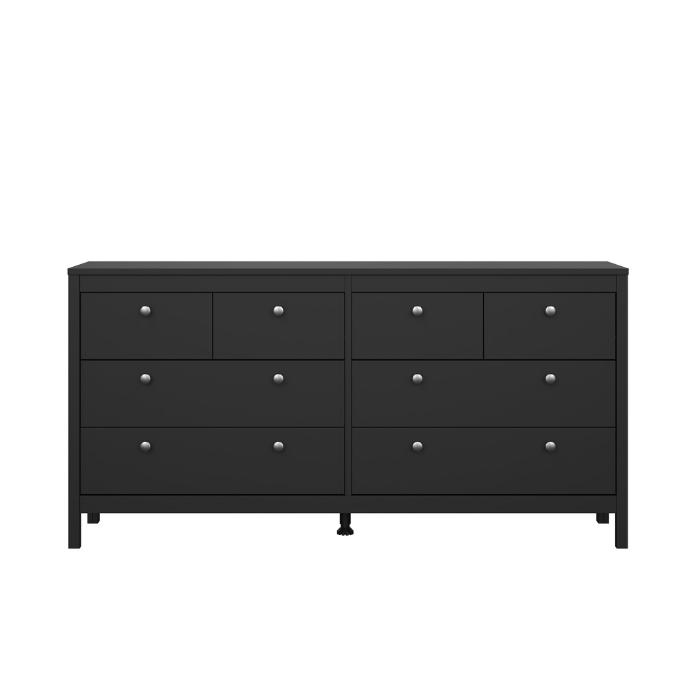 Komoda z szufladami czarna mat 159 cm Madrid