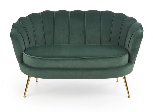 Sofa dwuosobowa tapicerowana zielona Amorinito XL