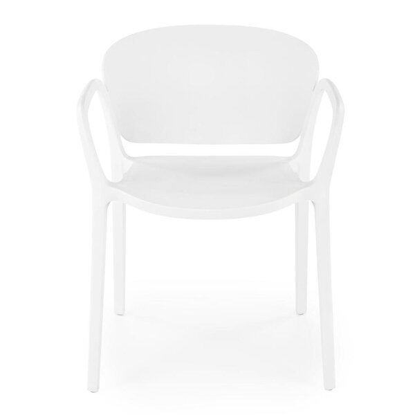 Krzesło ogrodowe plastikowe białe K491