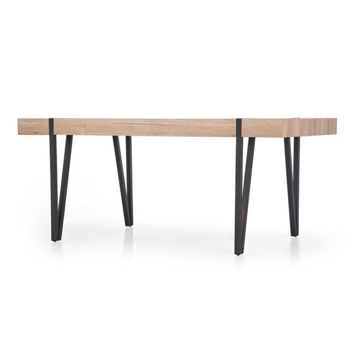 Stół loftowy dąb san remo / czarny mat 170 x 90 cm Yohann Style furniture