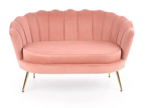 Sofa dwuosobowa tapicerowana różowa Amorinito XL
