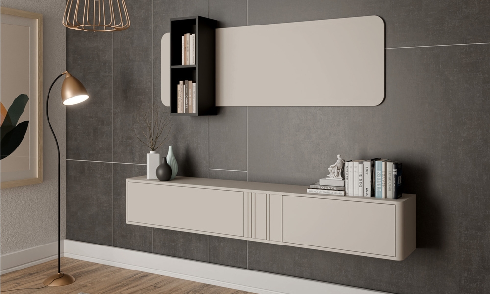 Półka wisząca kaszmir mat 160 x 20 cm Luvio